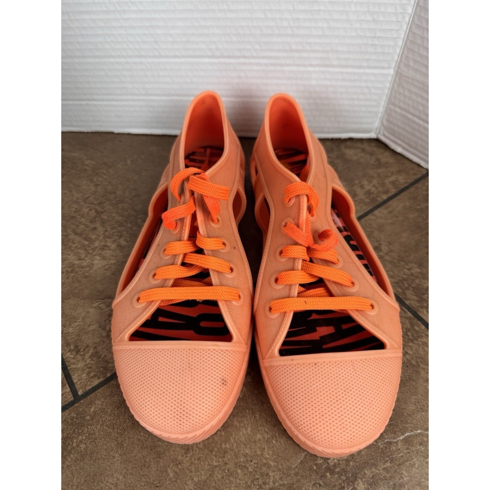 Vivenne Westwood x Melissa Brighton Woman's Sz 10 Cut Out Sneakers, Orange